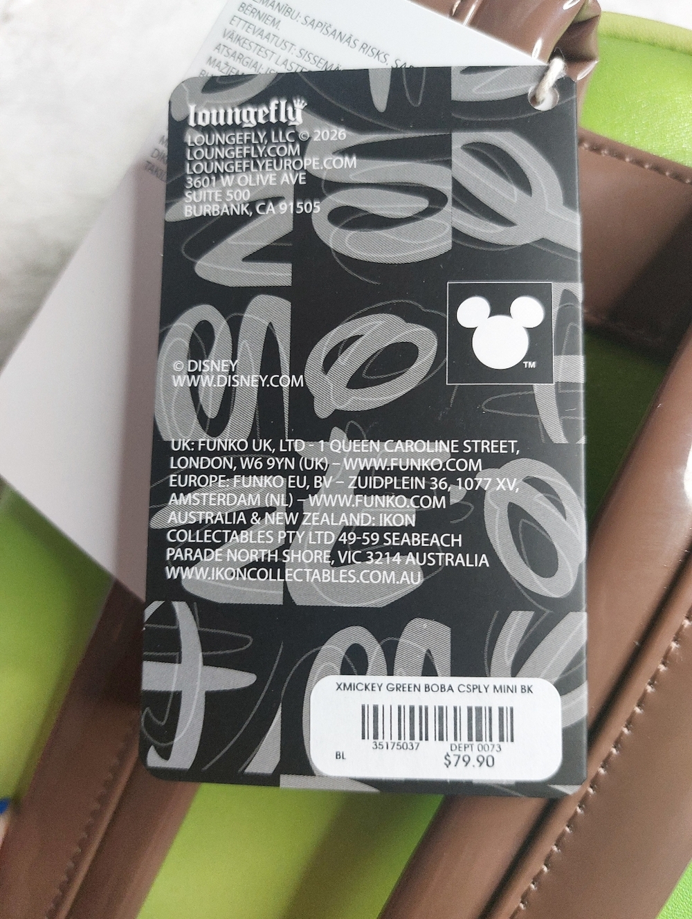 Loungefly Mickey Green BOBA cosplay NWT - Picture 6 of 9